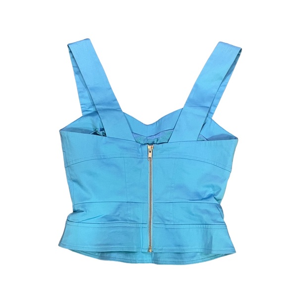 FRENCH CONNECTION BNWT SUMMER WIZARD CROP TOP SIZE 2 LAGOON BLUE - Picture 10 of 14